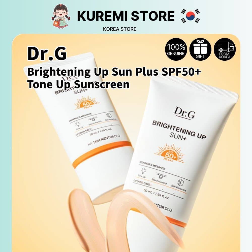 Dr.G Brightening Up Sun Plus Fps50 + Conjunto De Protetor Solar Tonificante Para Pele Radiante E Uniforme