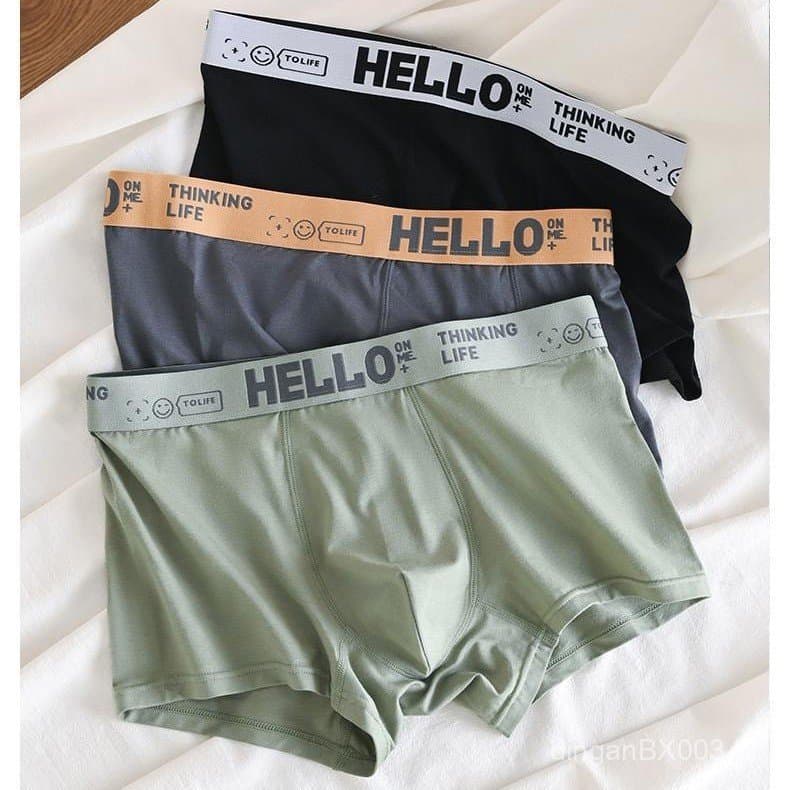 Roupa Íntima Masculina, Tamanho Grande, Cintura Média, Respirável, Confortável, Boxer Shorts, Masculino 7.21 1I7M