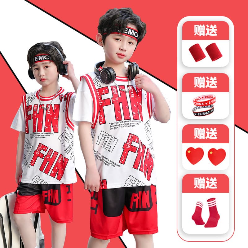 Meninos uniforme de basquete terno de secagem rápida colete de verão crianças roupas de outono meninos roupas de verão m