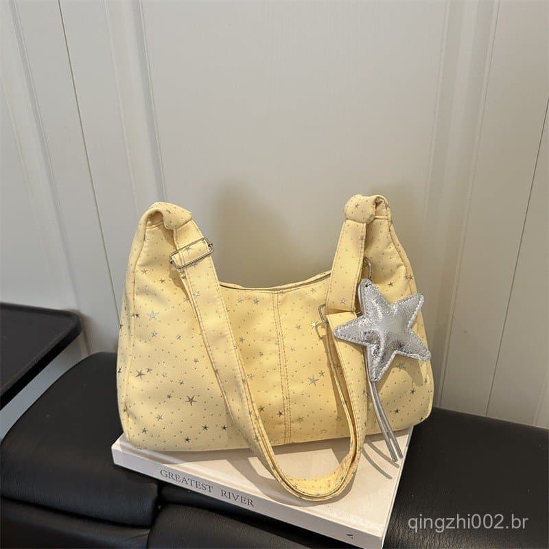 Bolsa de lona de grande capacidade, elegante e moderna, bolsa versátil, simples para uso diário, de ombro e transversal