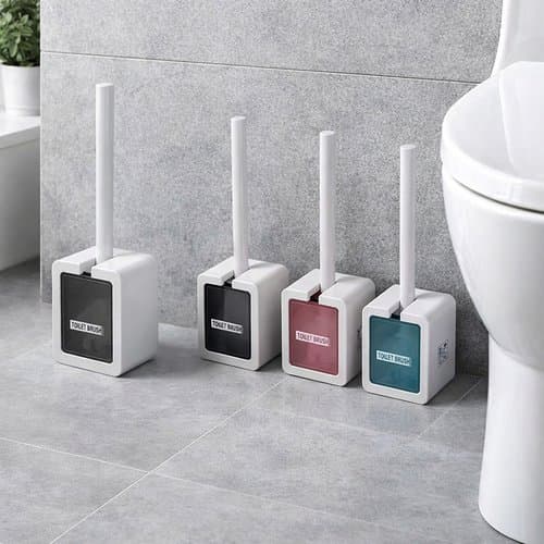Escova Sanitária Com Suporte Plastico Duravel Facil Limpeza Banheiro