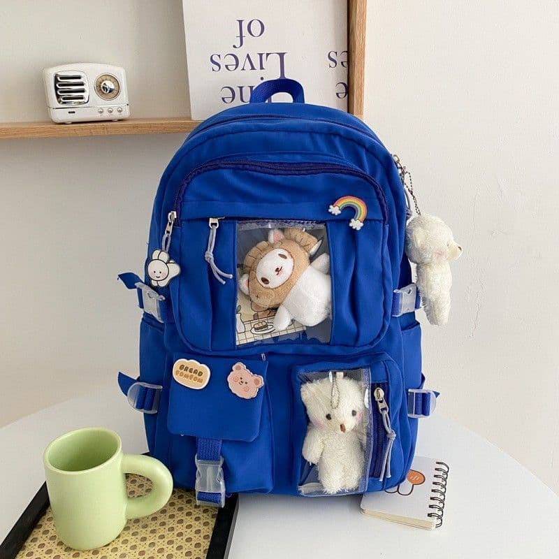Novo estilo mochila estudante versão coreana ins Harajuku japonês simples faculdade grande capacidade mochila
