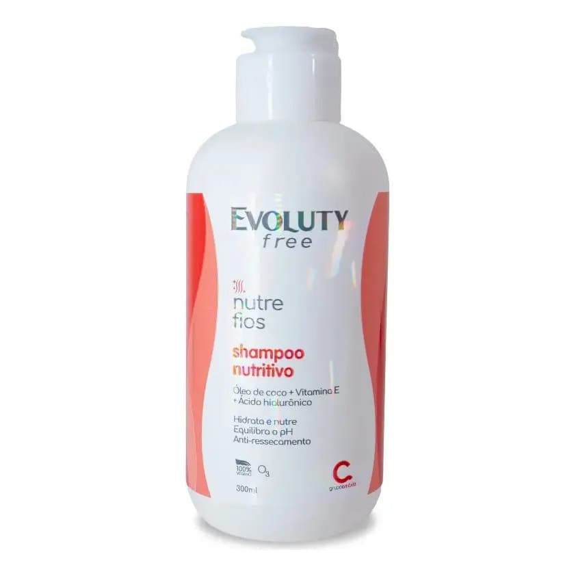 Evoluty Free Shampoo Nutritivo Nutre Fios 300g