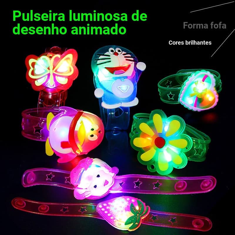 10pcs Pulseira De Relógio Luminoso Para Crianças Brinquedo Piscando Presente De Jardim De Infância Estudantes