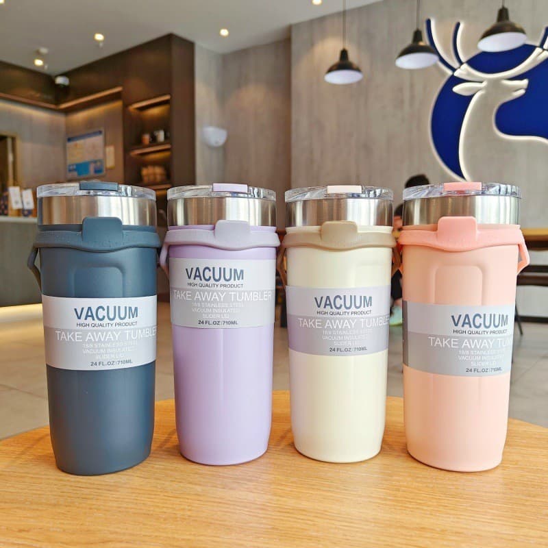 Copo térmico de grande capacidade estilo ocidental copo de café Silicone corda carro gelo mestre copo presente de negóci