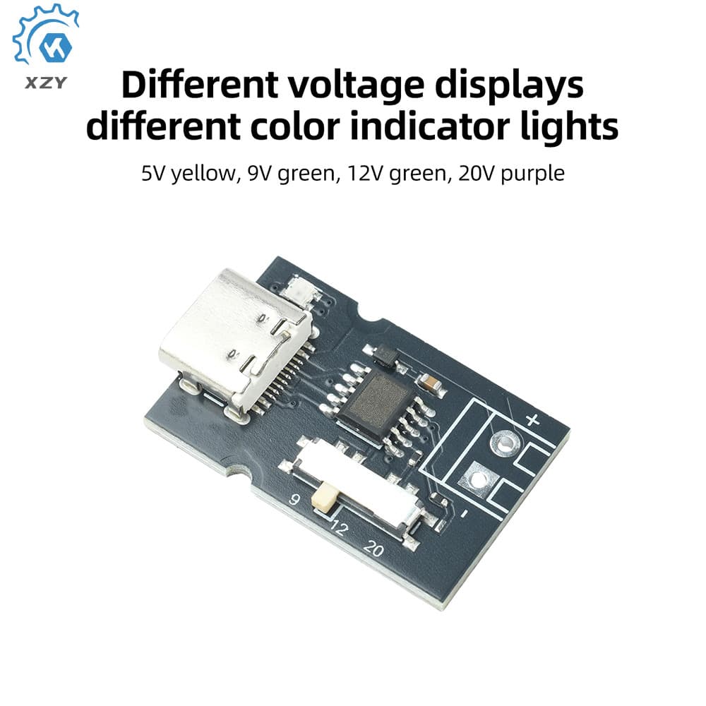 Módulo De Extração De Energia De Paródia De Carregamento Rápido De Protocolo PD/QC Suporta Comutação 5V/9V/12V/20V Com L