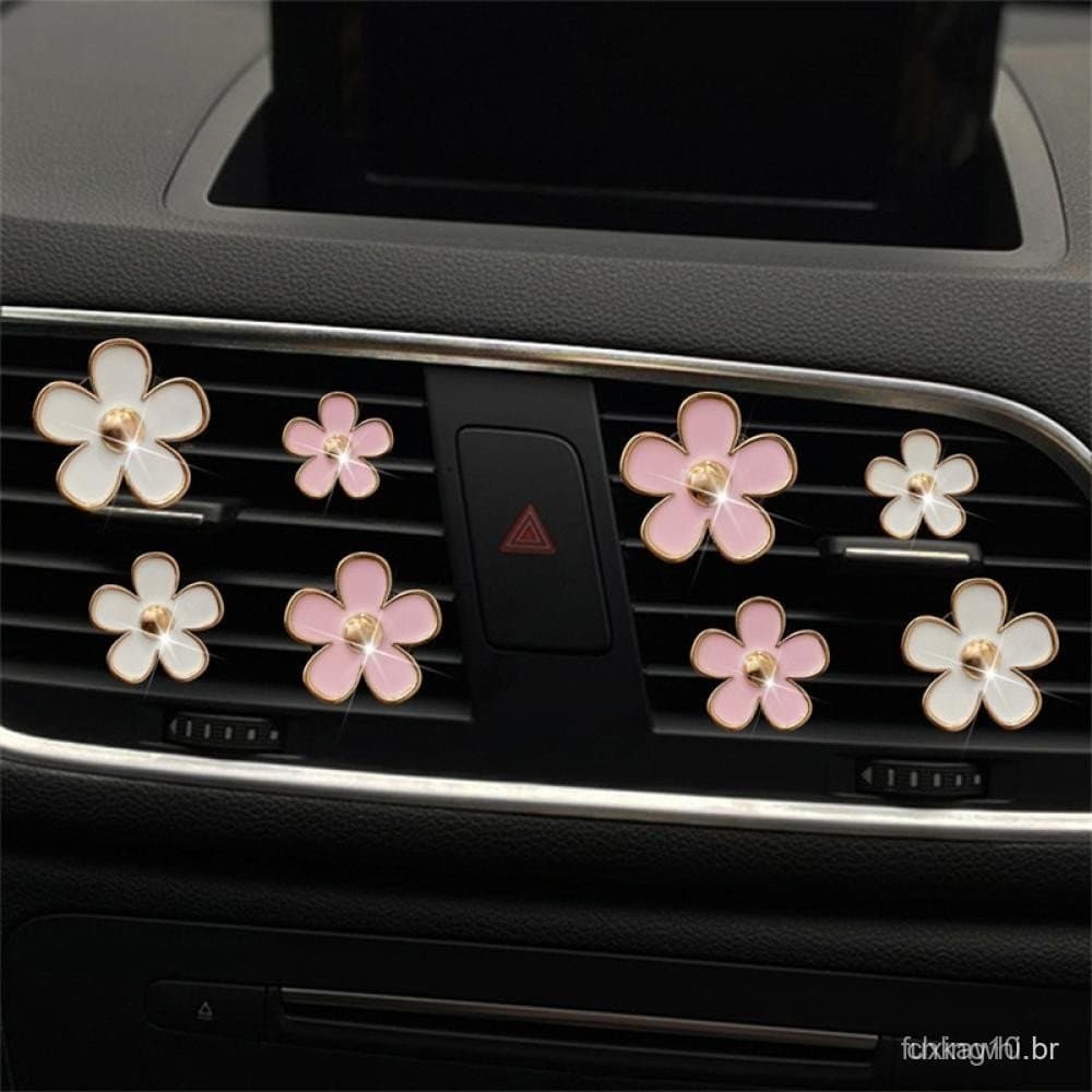 4Pcs/Set Car Outlet Vent Perfume Clips Freshener Ar Condicionado Aromaterapia Pequena Margarida Decoração De Inte