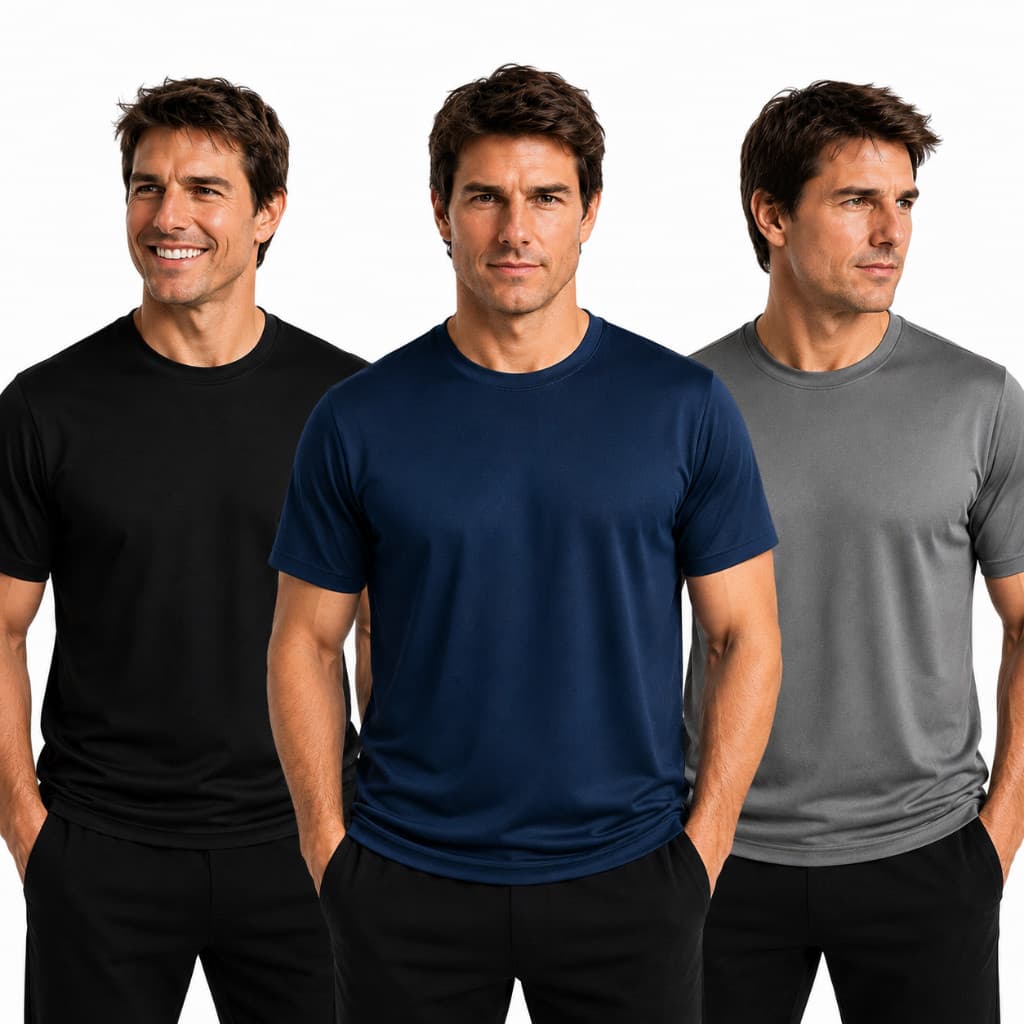 Kit 3 Camisetas DryFit Masculina Lisa Academia Corrida Casual Esportes Confortável