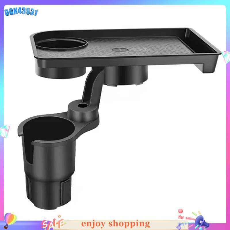 Bandeja Porta-Copos Universal Para Carro-360 ° Organizador Giratório Ajustável De Copo Duplo , De Comida Portátil Veícul