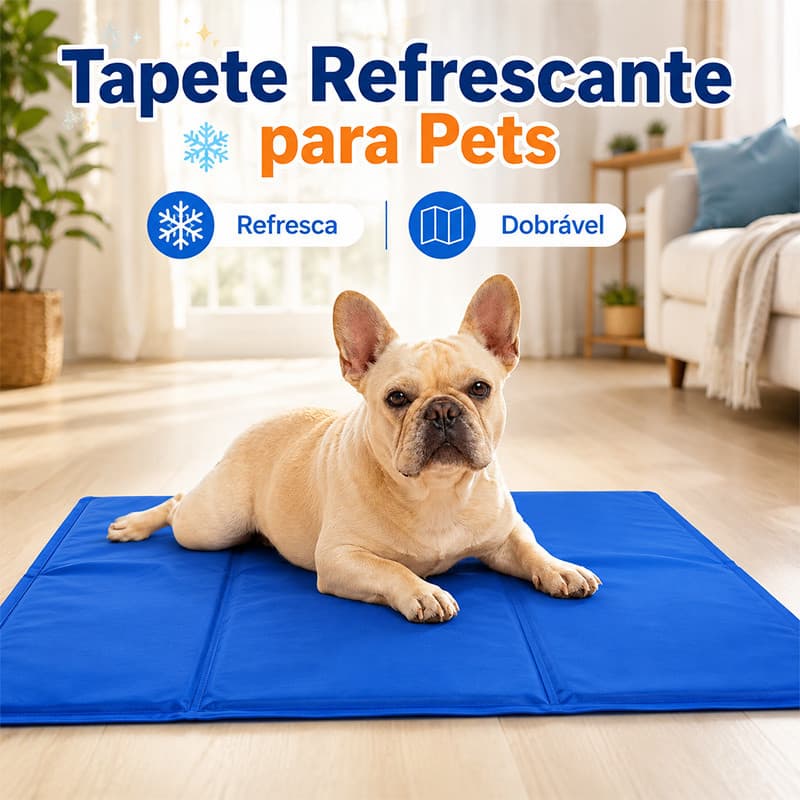 Tapete Refrescante Gelado para Cachorro Gato Grande 30X40/40X50/50X65cm Confortável para Descanso