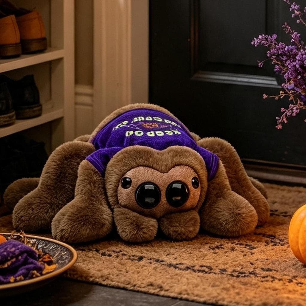 Aranha Saltadora Brinquedo De Pelúcia Halloween Recheada Com Camisa Ótimo Presente De Feriado Para Crianças Meninos Meni