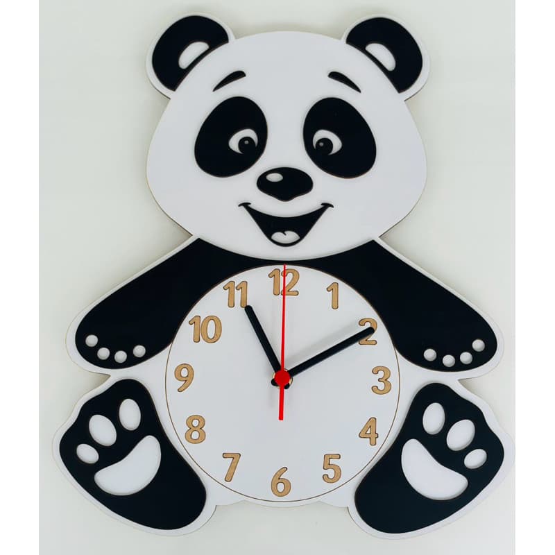 Relógio de Parede Formato de Urso em MDF