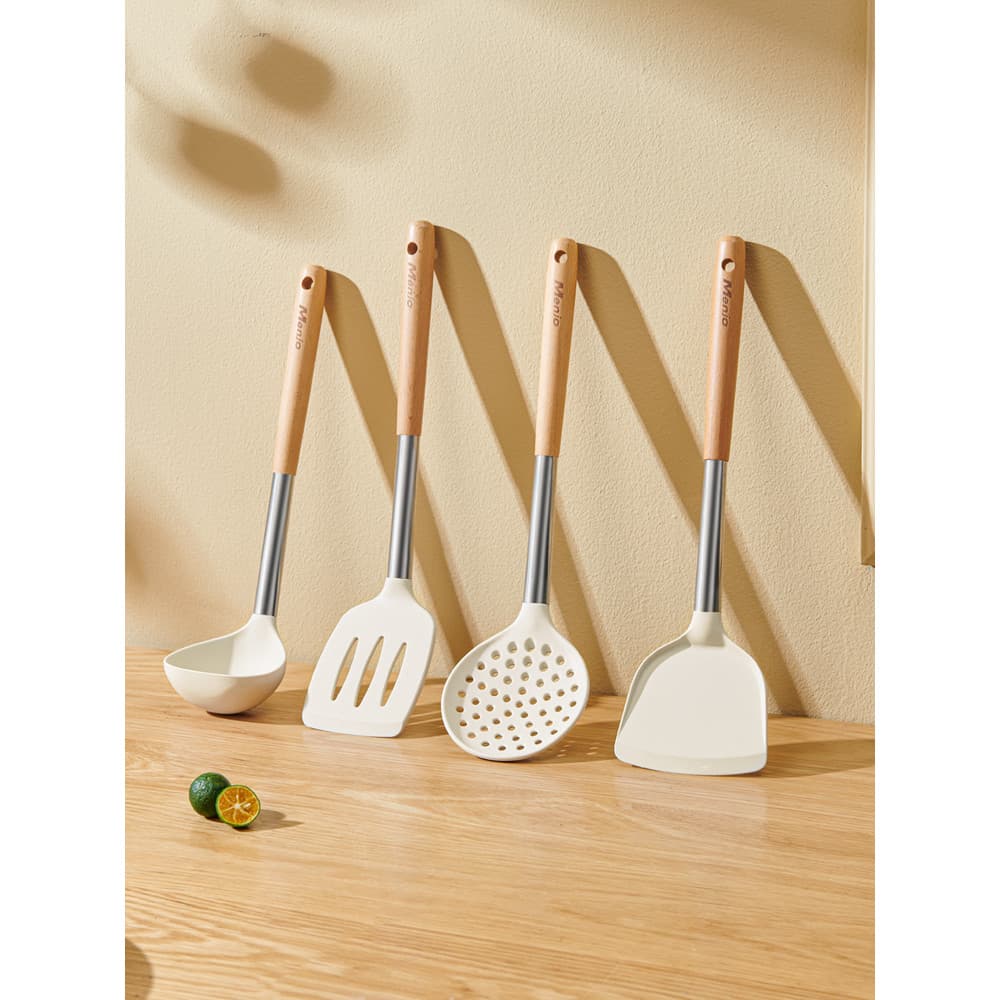 Espátula de silicone Mingjue britânica, panela antiaderente doméstica, espátula de silicone dedicada para cozinhar, não