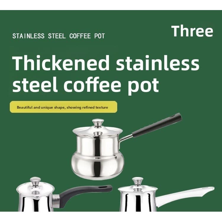 Eletrodomésticos de café de aço inoxidável turco Moka pote de café feito à mão bule de leite criado com chá