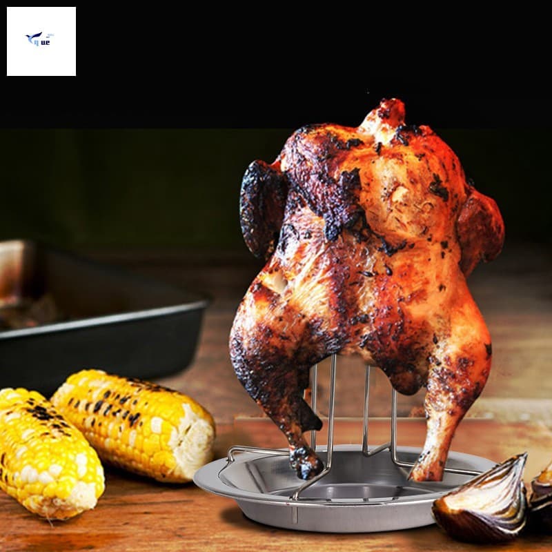 Rack De Torrador De Frango Em Aço Inoxidável-Ferramenta De Cozimento De Aves Para Forno De Churrasqueira
