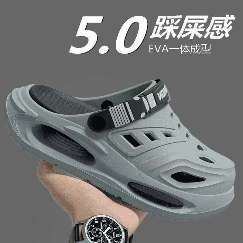 Chinelos masculinos verão EVA pisando na merda sentir Baotou sapatos de sola grossa chinelos masculinos esportes ao ar l