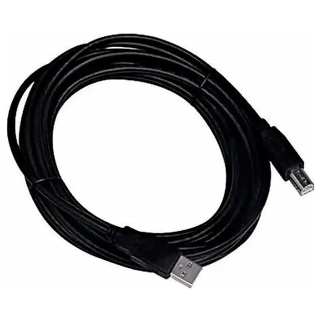 Cabo USB 2.0 para Impressora 5 Metros Preto Exbom CBX-U2AMBM50 Extensor Compativel Scanner Multifuncional