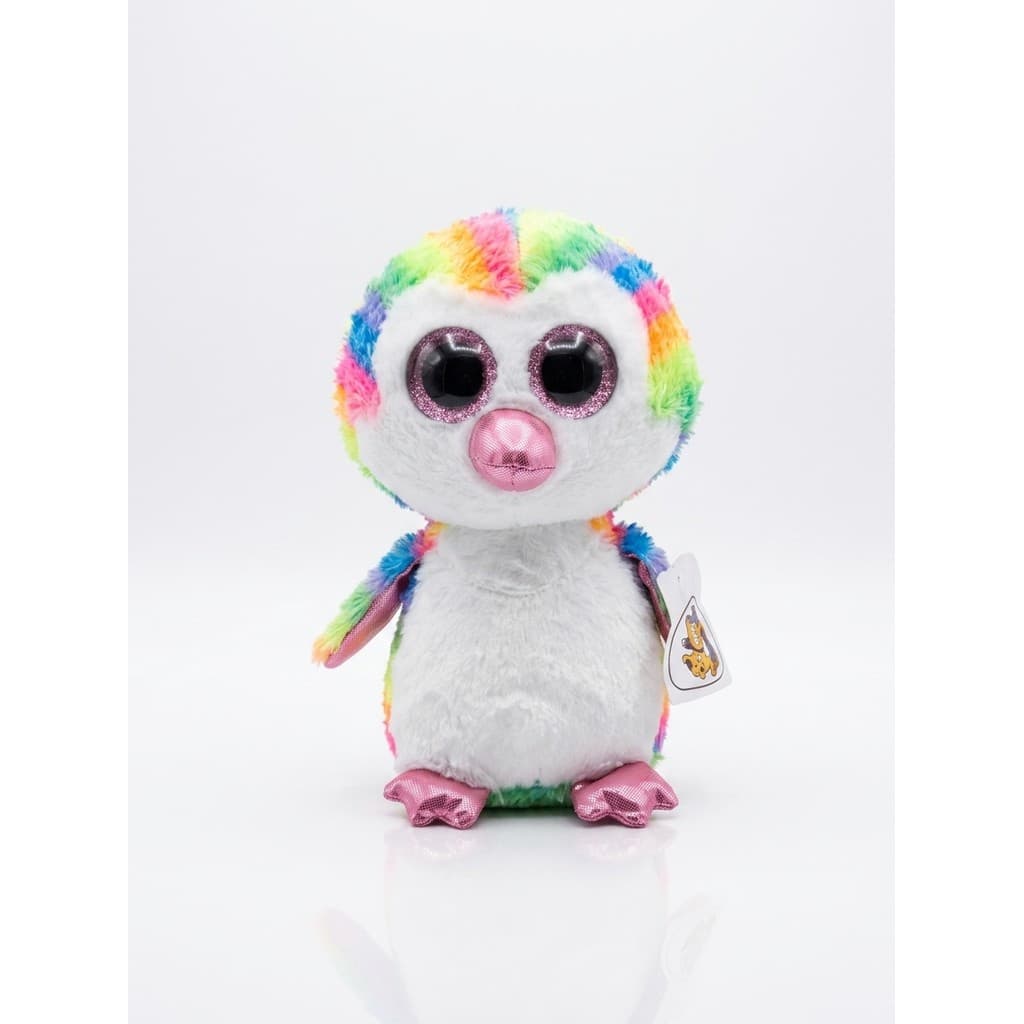 Pinguim de Pelúcia Arco-Íris com Olhos de Glitter – Super Macio & Antialérgico