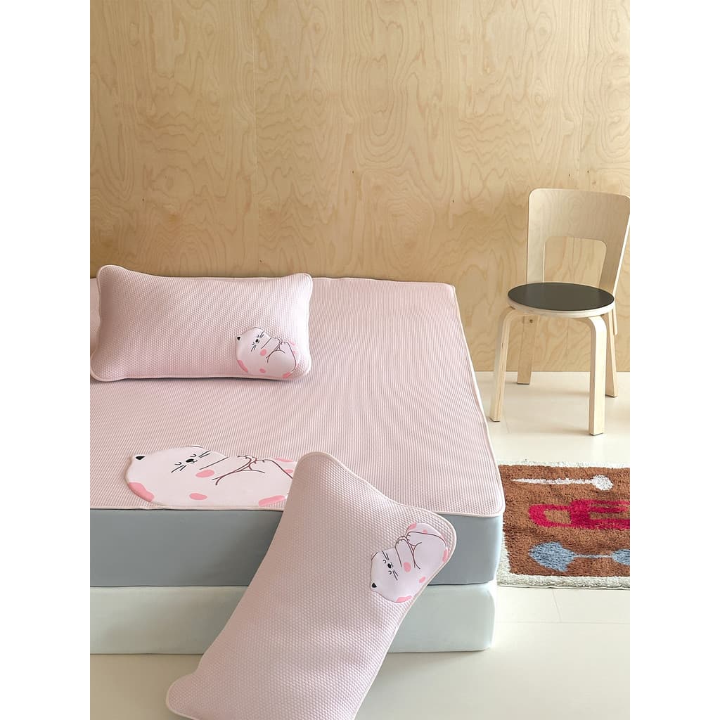 Extremamente sentir leite bonito leopardo rosa legal Doudou verão tapete de seda gelo classe A máquina lavável dobrável