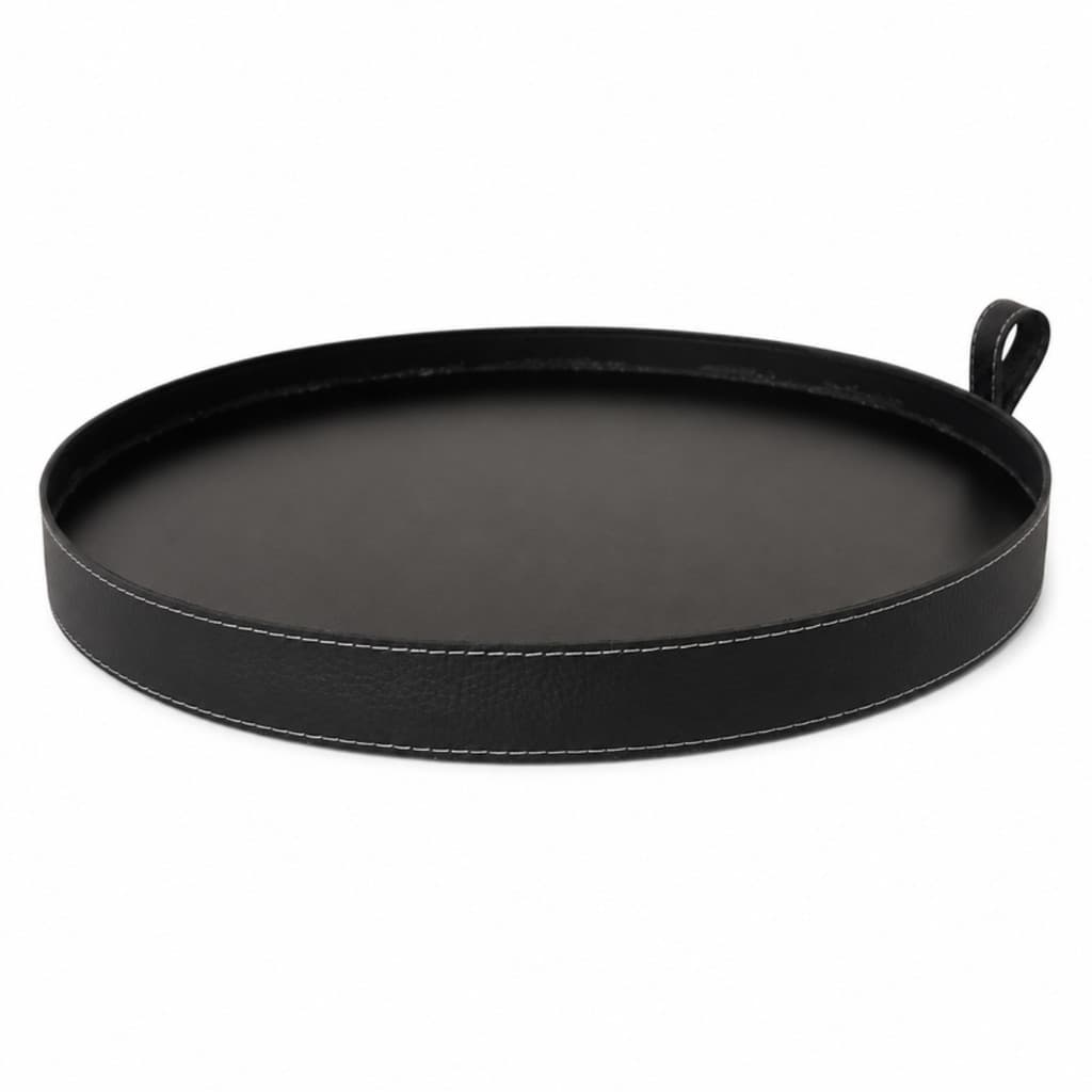 Bandeja Tábua frios Vidro Marmorizada Multiuso 45x40 Cinza