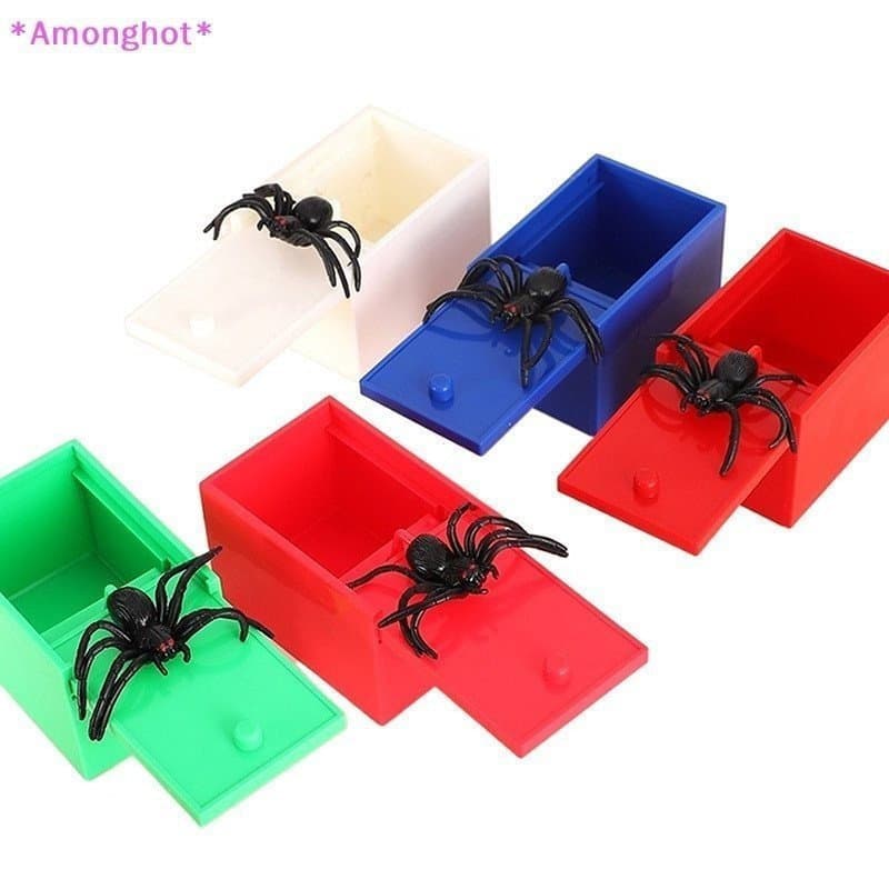 Amonghot > 1Pc Aranha Prank Spider Scare Box Escondida Em Caixa Brinquedos De Novo