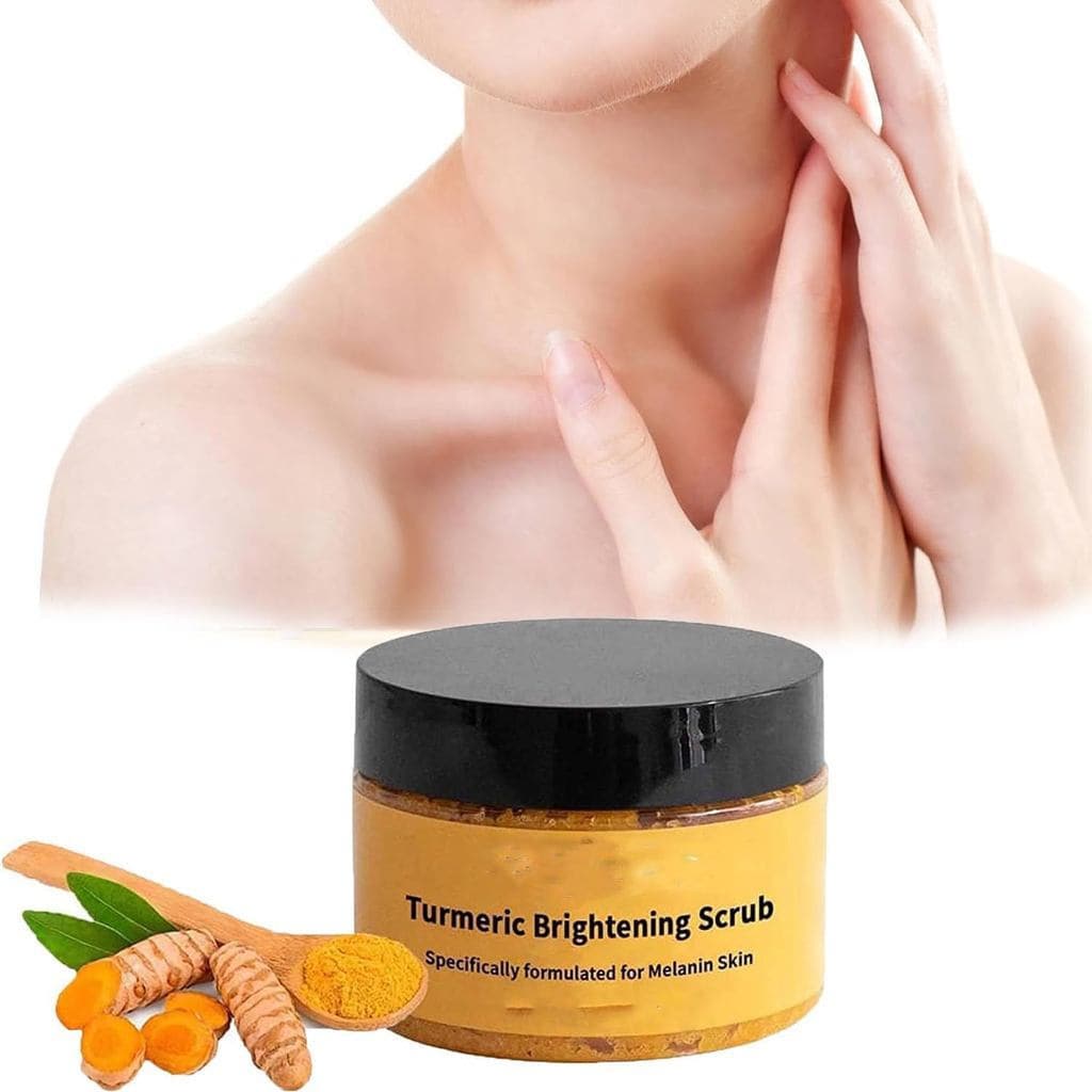 Esfoliante Clareador de Cúrcuma, Esfoliante Corporal de Cúrcuma, Esfoliante de Cúrcuma para Redução de Manchas Escuras e