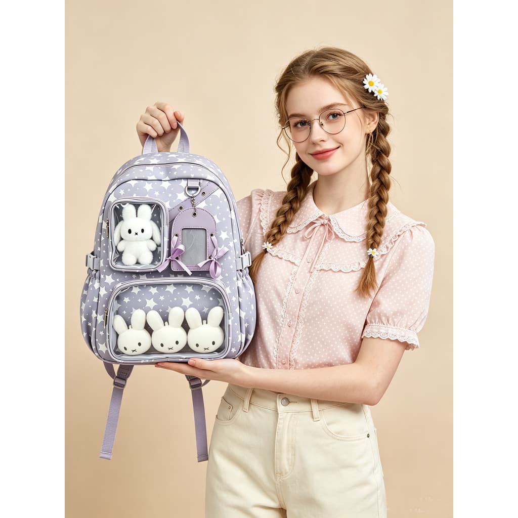 Saco de dor feminino saco de escola júnior estudante do ensino médio feminino 2026 novo estilo moda All-Match mochila gr