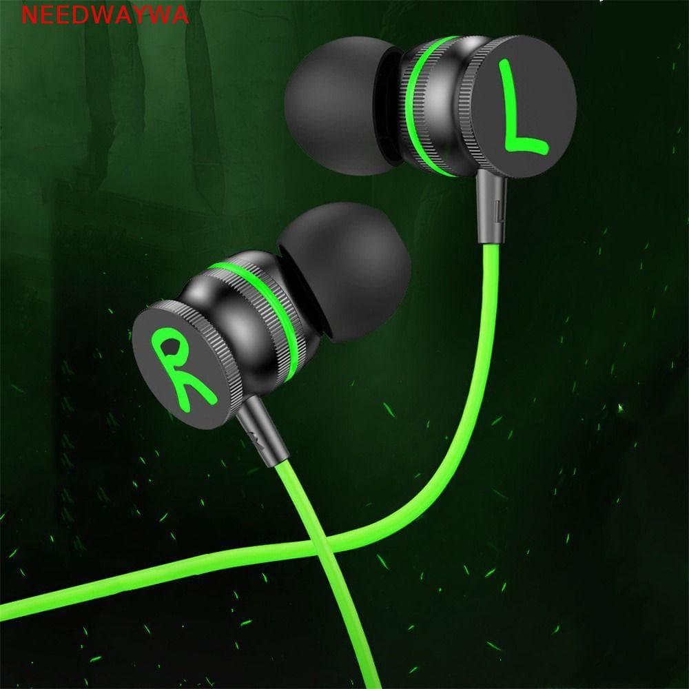 NEEDWAYWA Fones De Ouvido Com Fio Computador Portátil Type C 3.5 Mm Música L Jack Fone Intra Auricular