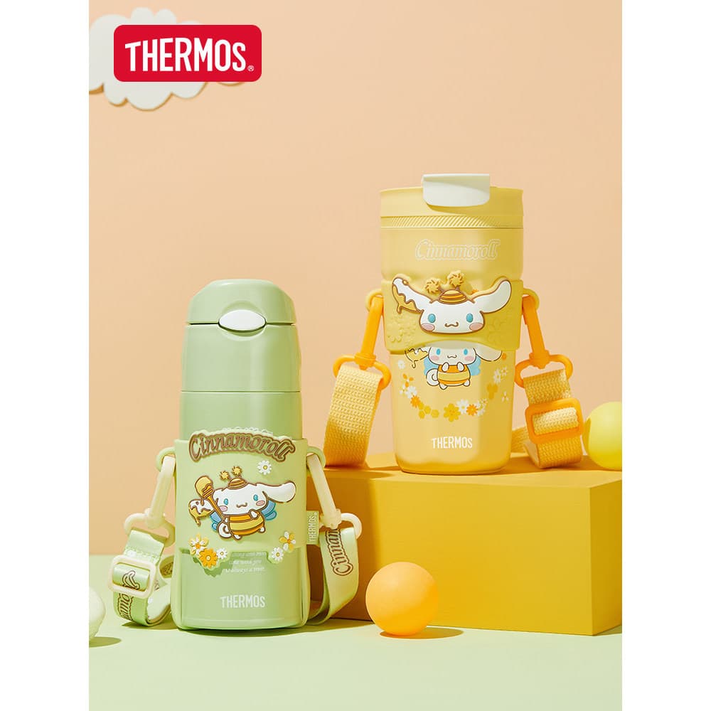 Copo térmico copo de orelhas grandes cão Co-marca bonito frio-mantendo portátil copo de café portátil copo de palha