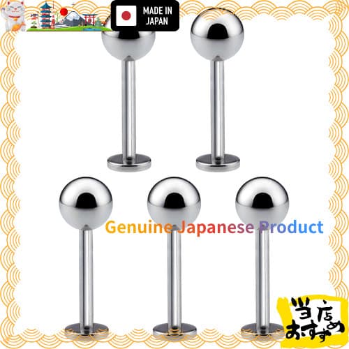 Diretamente do Japão  [From da Phactory] From da Phactory Lovelet Brincos de Stud 5 peças Prata Piercing de cartilagem