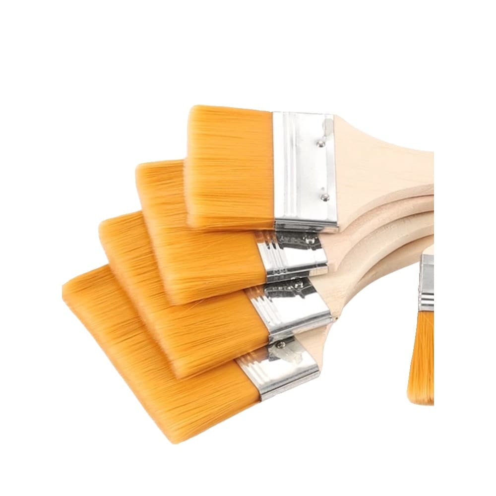 Pincel de nylon amarelo Shanghai Pincel de nylon Pintura a óleo Pincel de guache acrílico Pincel de aquarela Pincel de l