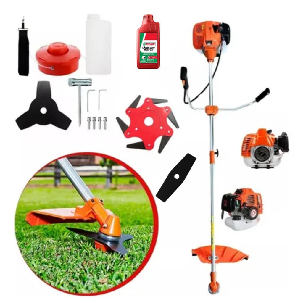 Roçadeira Aparador De Grama Multifuncional a Gasolina 83cc 3.5HP Profissional – Cortador de Grama Desbrozadeira KASAC