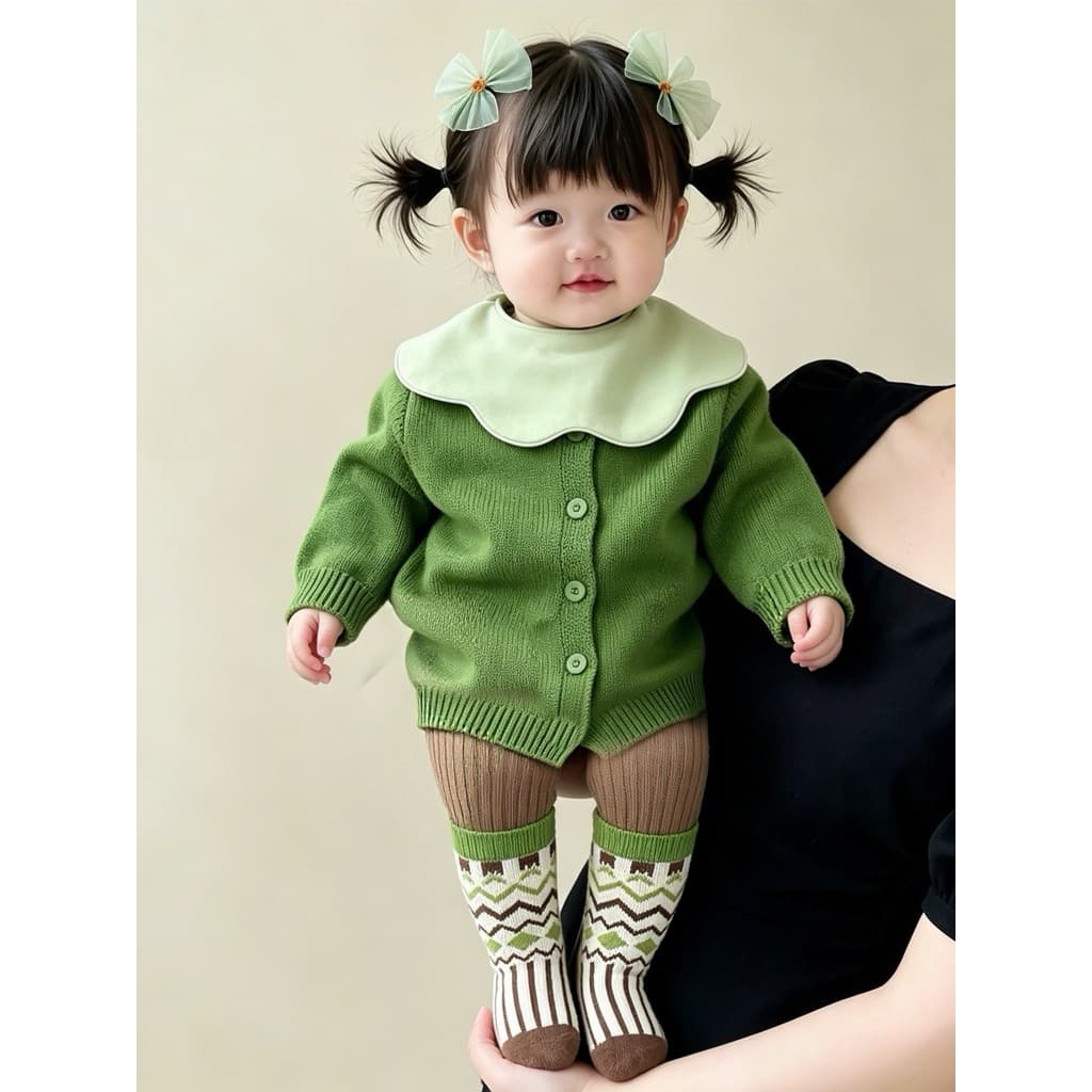 Roupas de bebê menina outono moda malha Cardigan Leggings terno do bebê outono bonito camisola calças Outing roupas