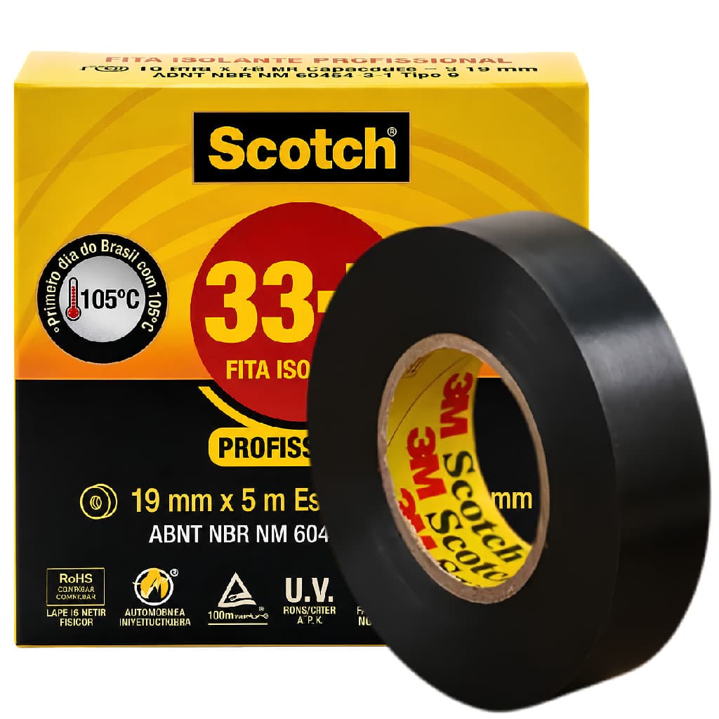 Fita Isolante 3M Scotch 33+ 19mm x 5m