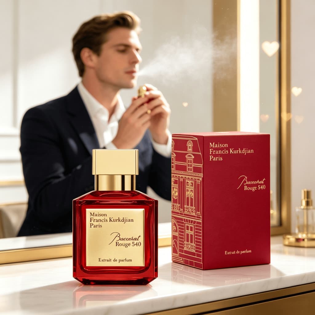 Perfume Para Maison Francis Kurkdjian Baccarat Rouge 540 Pure MFK Extrait de Parfum , Fragrância Unissex Notas Amadeirad