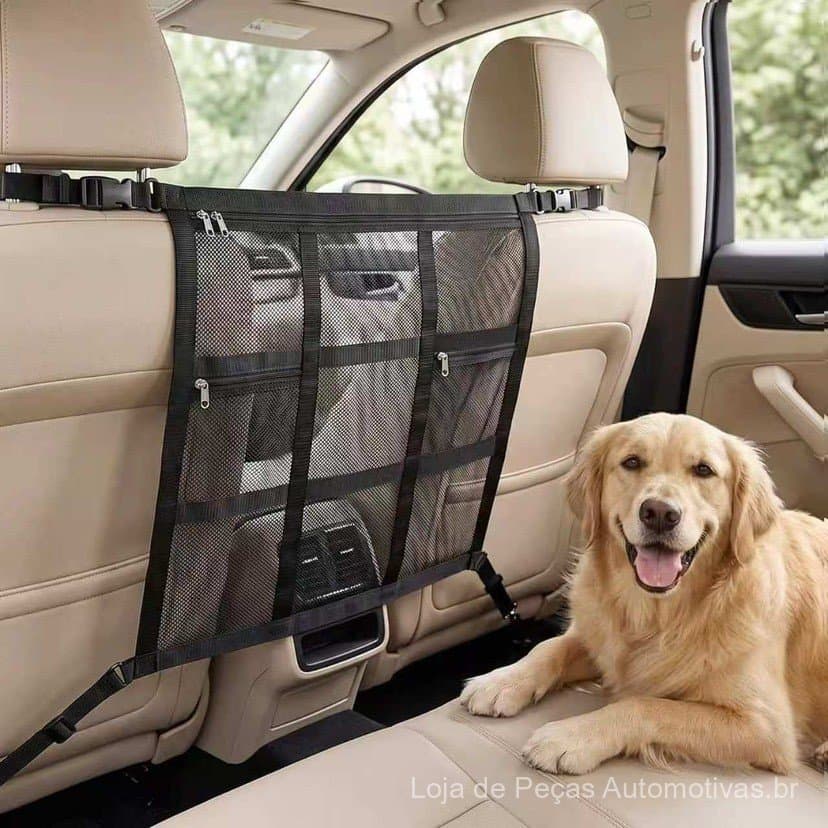 Rede de isolamento multiuso para armazenamento de animais de estimação no carro, bolsa de rede universal para evitar per