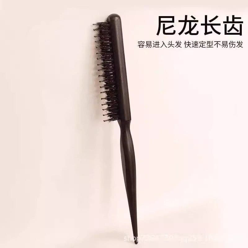 Cerdas cabeleireiro apontou cauda pente dente estreito encaracolado laço de cabelo cabeleireiro rabo de cavalo ABS apont