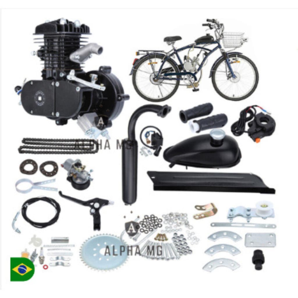 Kit Completo Motor P/bicicleta Motorizada 80cc Lançamento!!