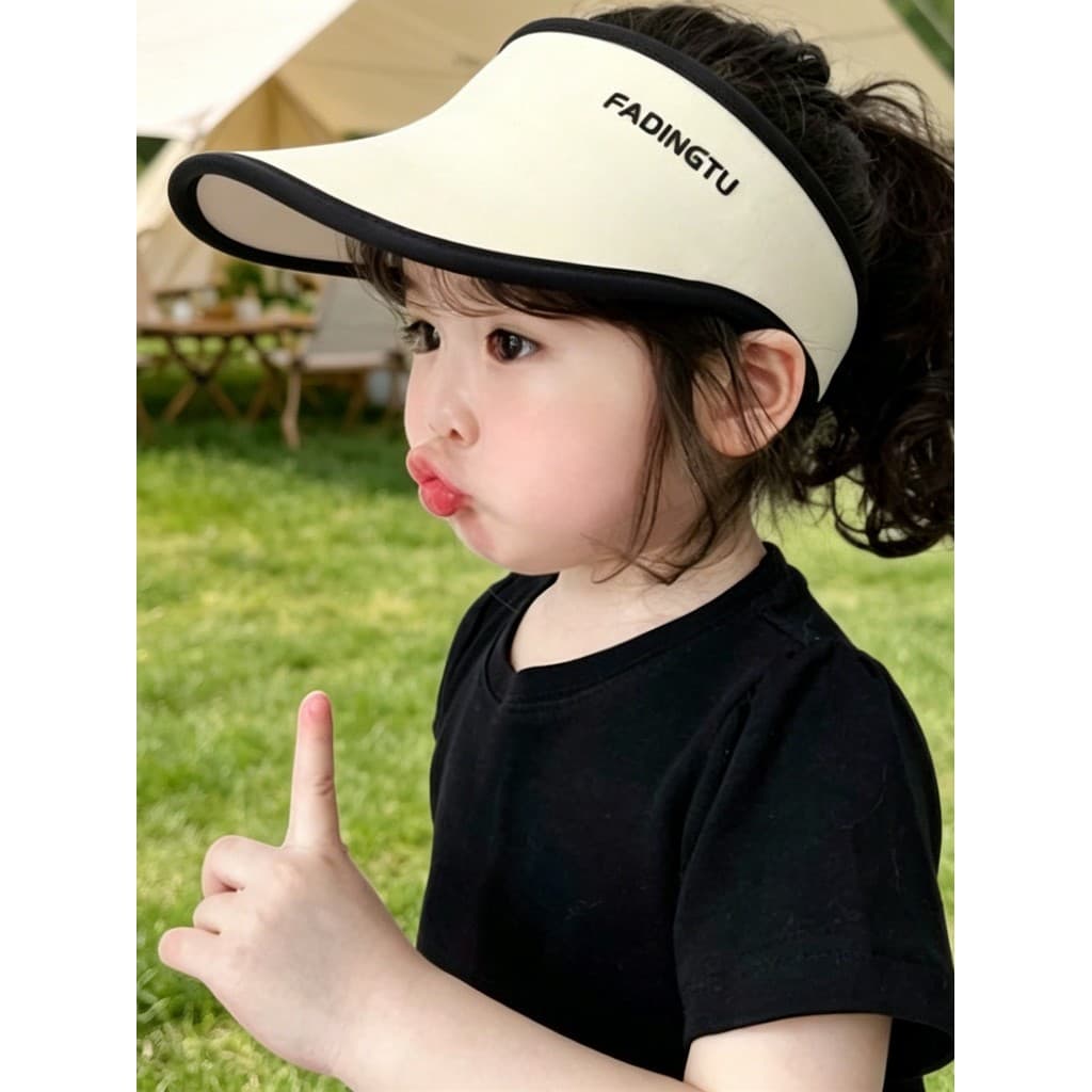 Crianças chapéu de sol verão vazio chapéu superior meninos meninas boné de pico aba estendida Anti-ultravioleta chapéu d