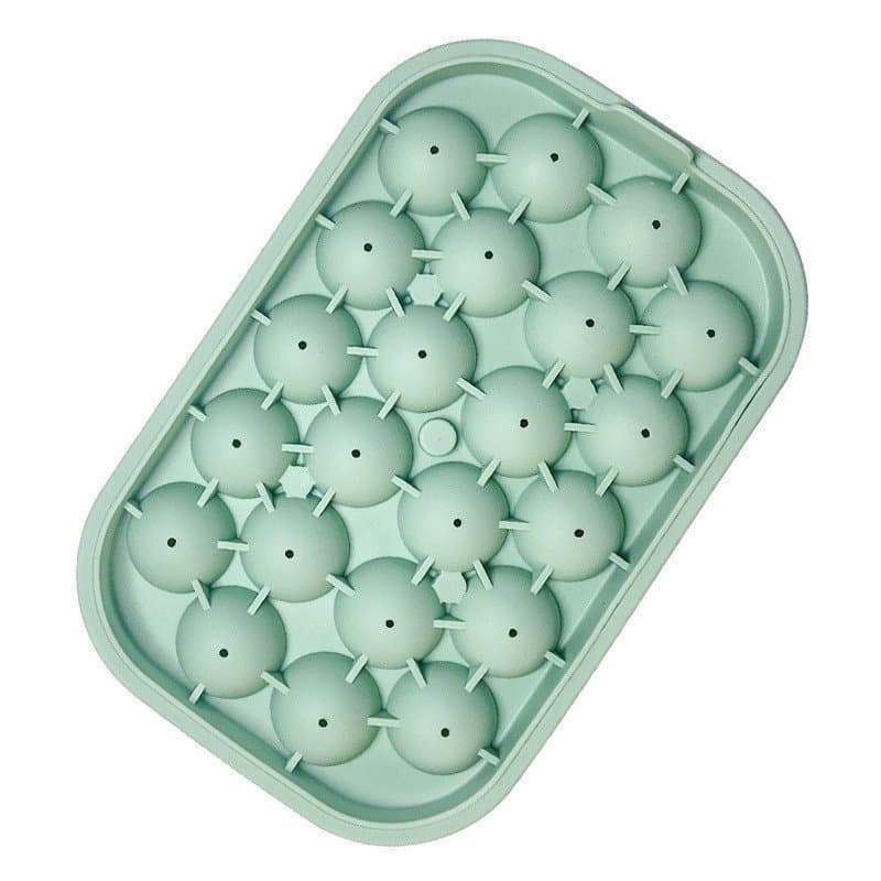Forma de Gelo de Silicone Elástico 22 Bolas de Gelo com Tampa, Forma de Gelo Livre de BPA para Congelar Cubos de Gelo Ca