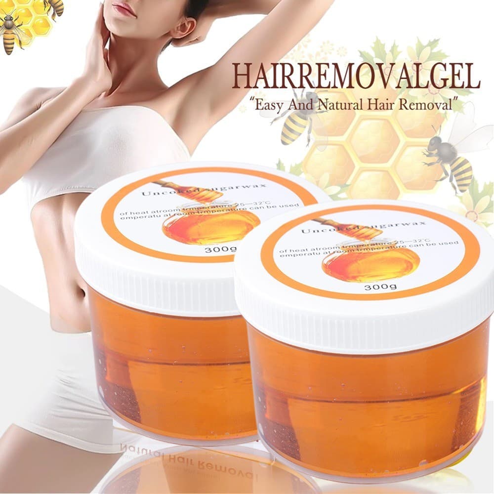 Cera Depilatória de Açúcar 300g, Cera Suave, Adequada para Corpo, Pernas e Rosto