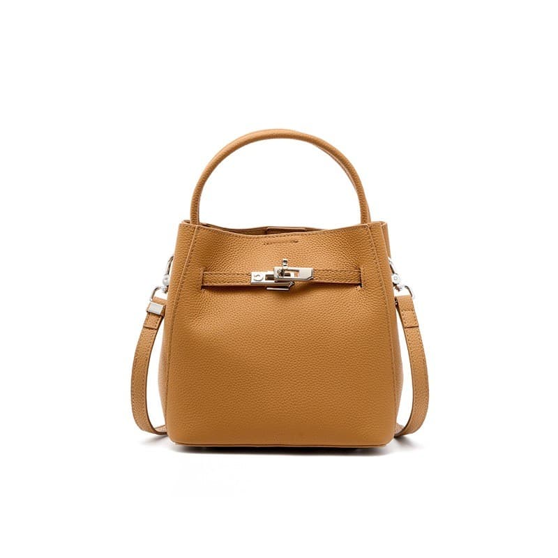 Saco Balde Moda Mensageiro Commuter Versátil Cesta De Vegetais Nicho high-end Bolsa Feminina De Couro