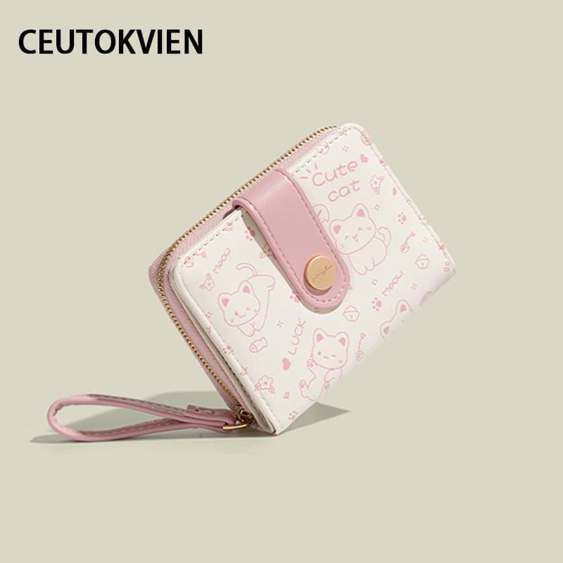 carteira feminina pequena carteira femenina C & k alta aparência bonito requintado ins estilo pequena carteira feminina