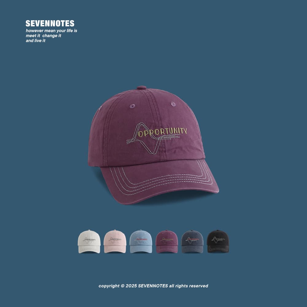 SEVENNOTES boné roxo novo estilo primavera verão letras bordadas exclusivas masculino feminino Casual chapéu pequeno de