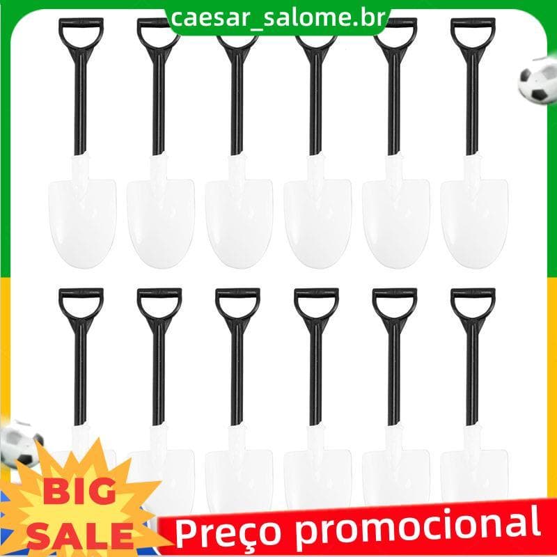 100 Unidades De Plástico Descartável Pá Colher Vaso Bolo Sorvete Festa De Jardim