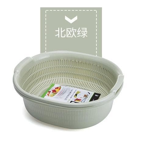 Lavagem Lai cesta de drenagem dupla camada grande piscina vegetal lavagem bacia vegetal cesta de armazenamento de cozinh