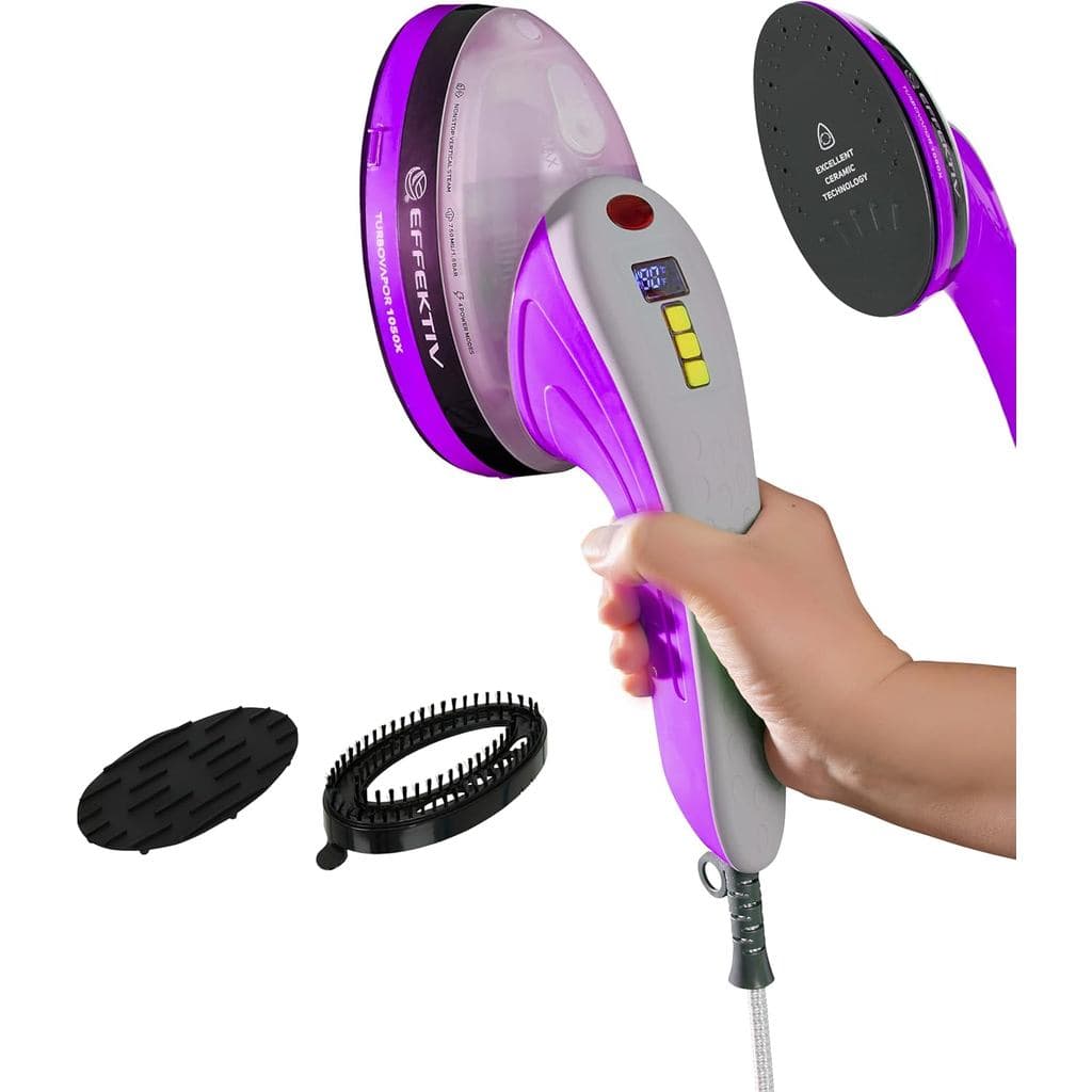 Ferro a Vapor Vertical EFFEKTIV, 1800W, Ferro a Vapor Vertical Avançado 3 em 1, Ferro com Base de Cerâmica, Escova a Vap