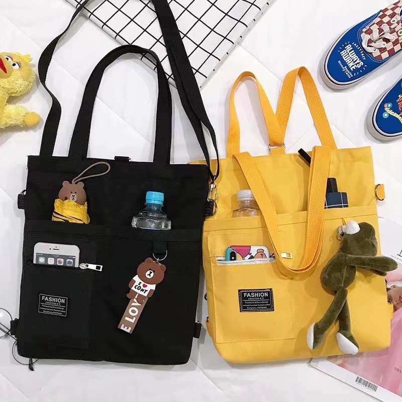 Bolsa de lona feminina mensageiro bolsa de lona nicho sacola ins bolsa de ombro All-Match estudante tutorial tutorial sa