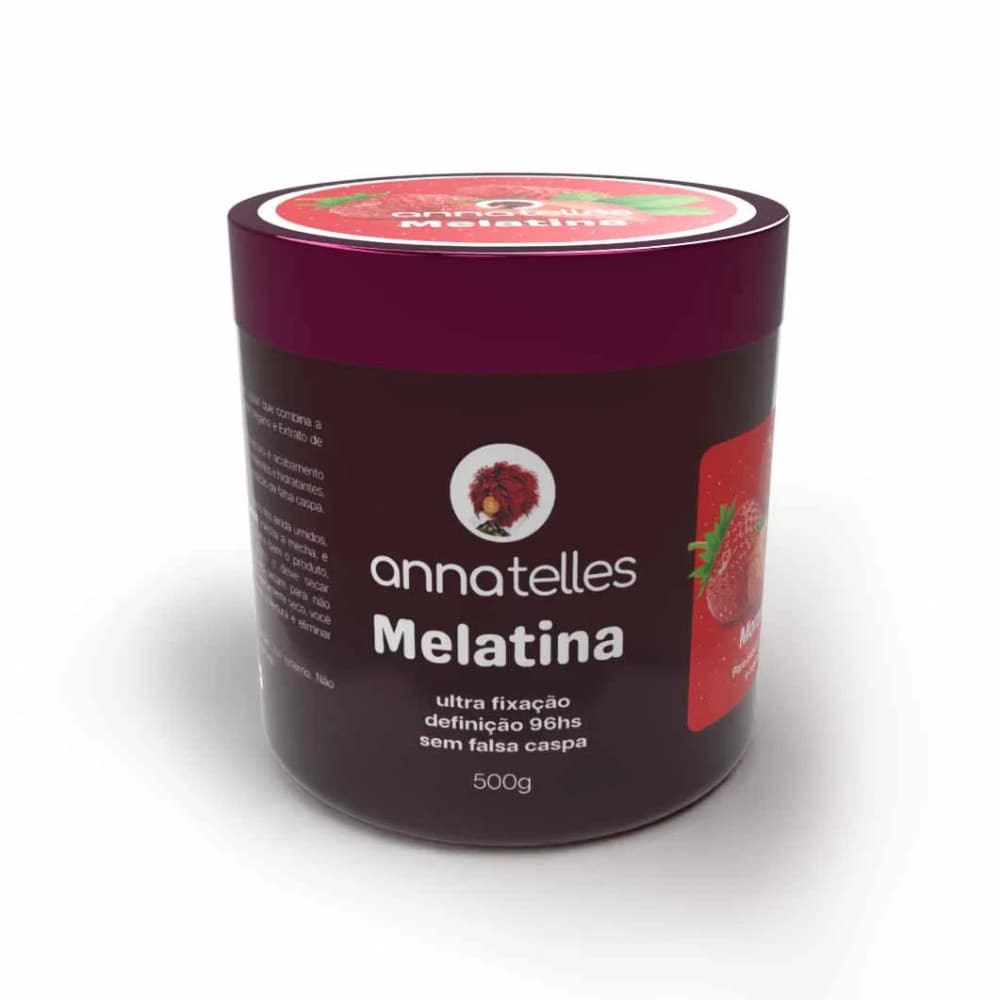 Melatina Hair Gelatina Capilar Anna Telles 500g Ultra Fixador de Cachos