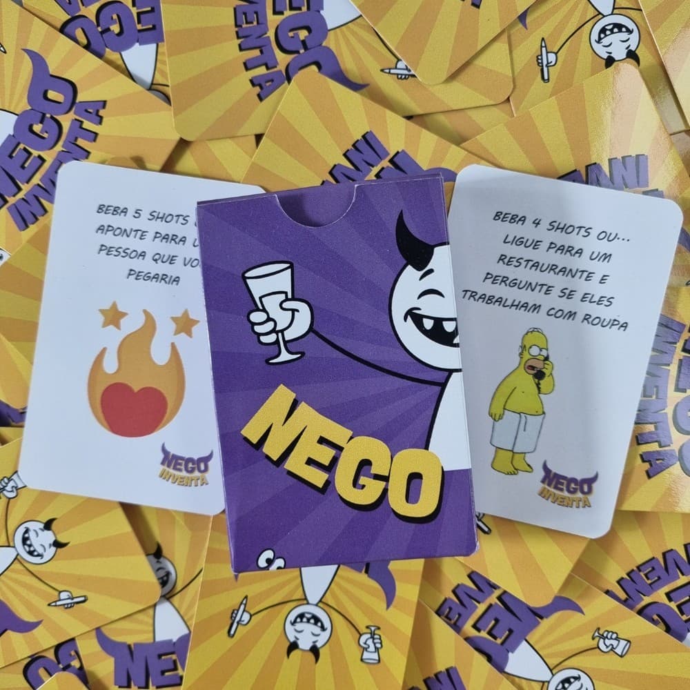 Jogo de Cartas Drinking Game com Copos de Shot - Nego Inventa